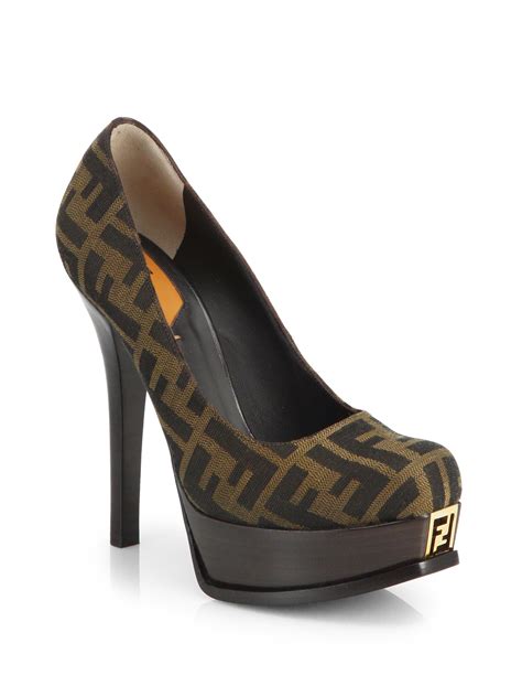 brown fendi pumps|fendi high heel pumps.